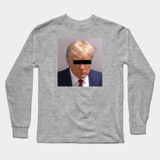 DONALD TRUMP MUGSHOT Censored Long Sleeve T-Shirt